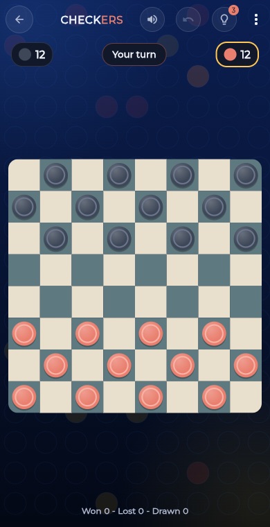 Checkers gameplay