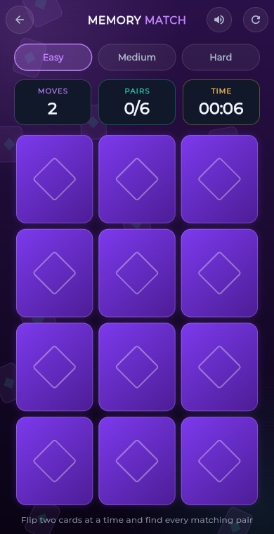 Memory Match gameplay