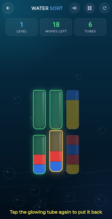 Water Sort gameplay